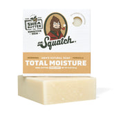 Dr. Squatch Total Moisture men's natural soap bar with packaging on a white background