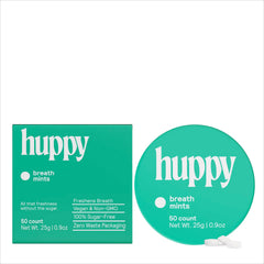huppy Breath Mints - Sugar-Free Fresh Mint Blend (50-Count)