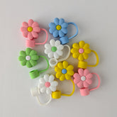 Cute Silicone Straw Toppers - Daisy Flower | Wide Straw