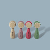 Eco-Friendly Hair/Silicone Facial Cleansing Brush with Compostable Wheat Straw Handle