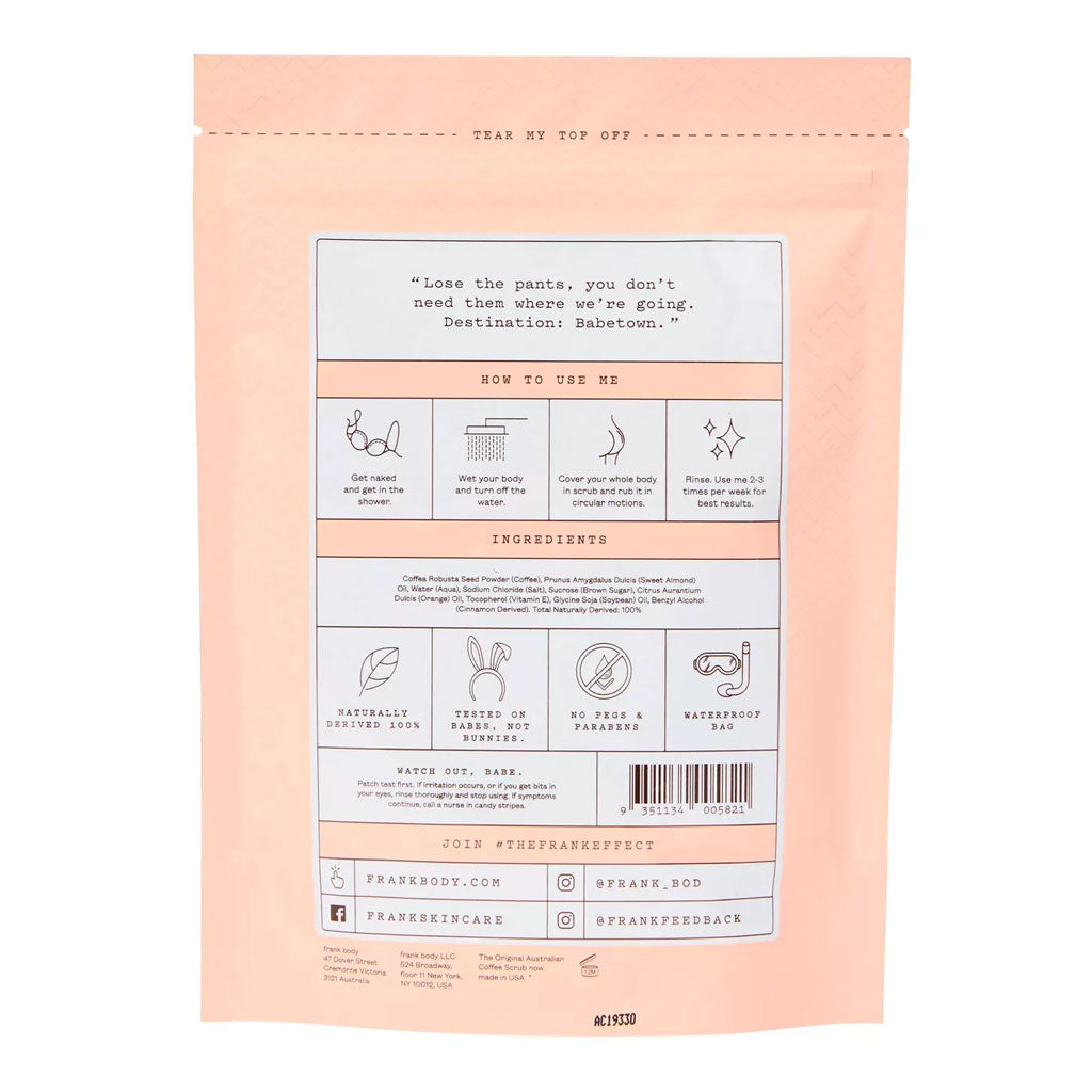 original coffee scrub frank body EcoFreax