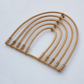 handmade rainbow rattan wall decor