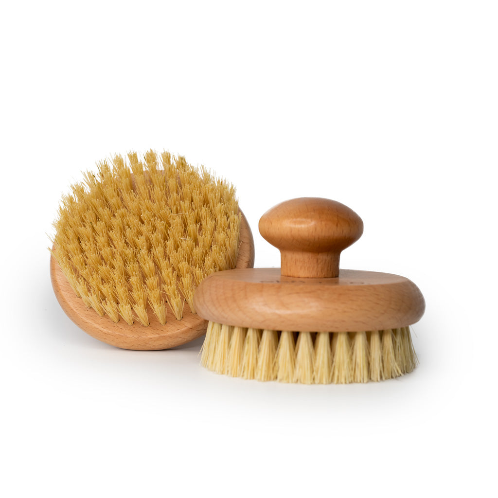 dry skin sisal body brush round shape EcoFreax
