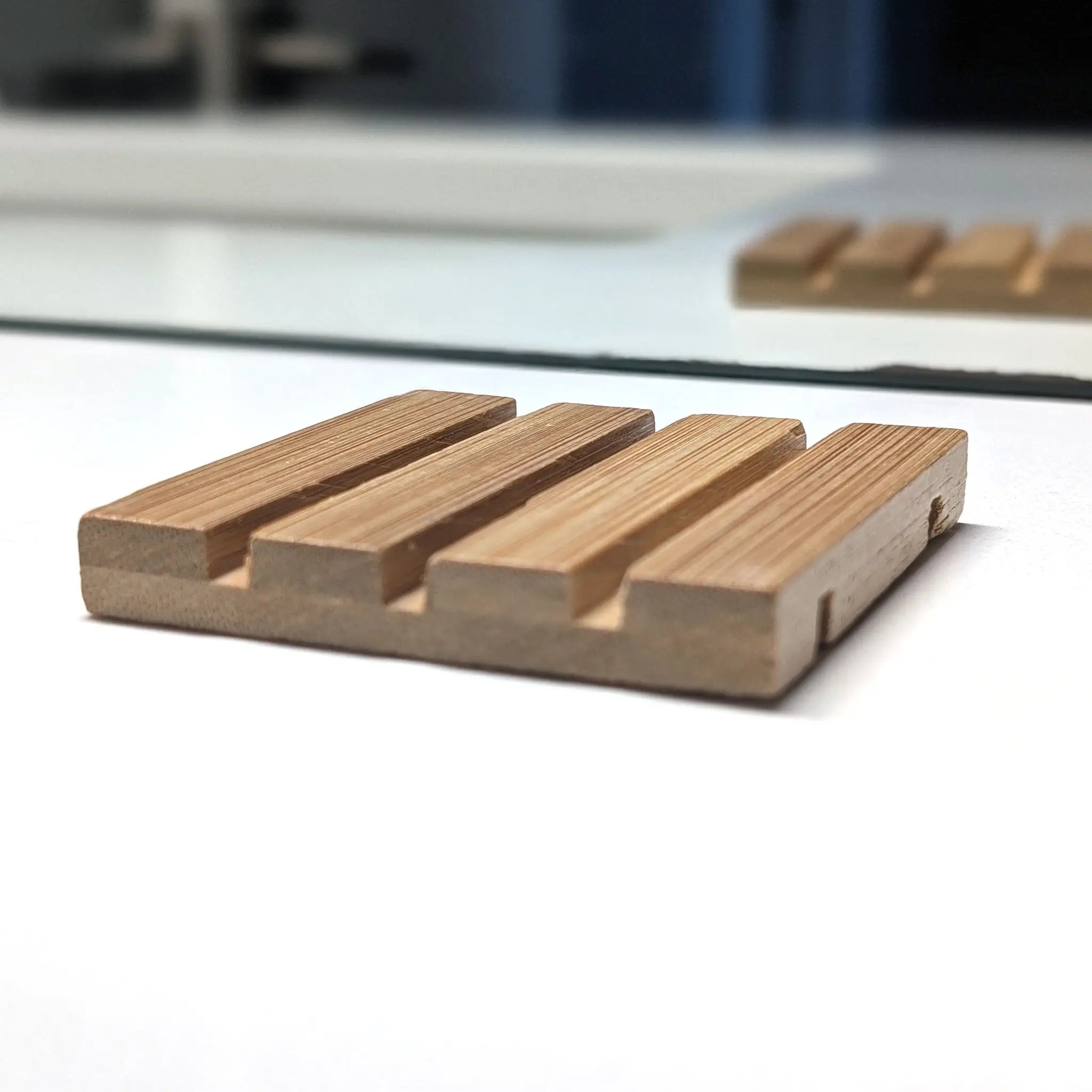 Bamboo Square Skid Soap Dish