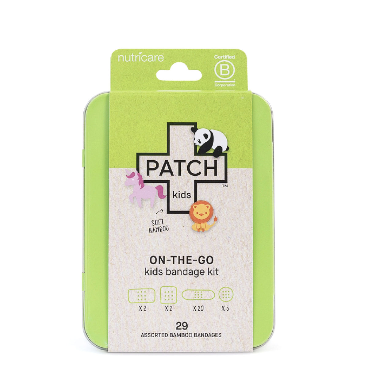 PATCH Kids On-The-Go Bandage Kit - Eco-Friendly Travel Tin