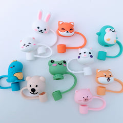 Silicone Straw Covers - Make Your Drinks Fun | Cute Animals