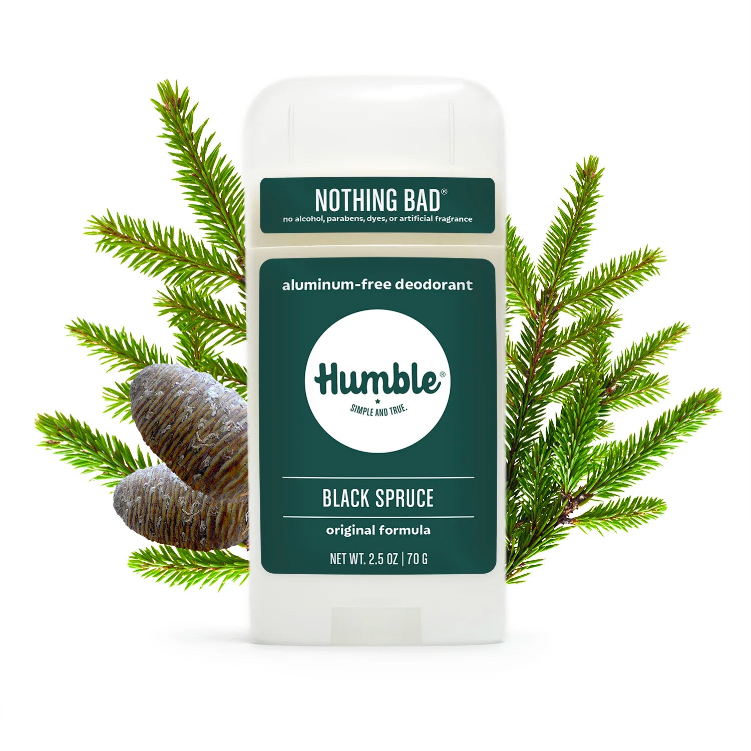 all natural deodorant - black spruce | humble deodorant canada