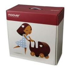 moover wooden doll pram stroller - natural color