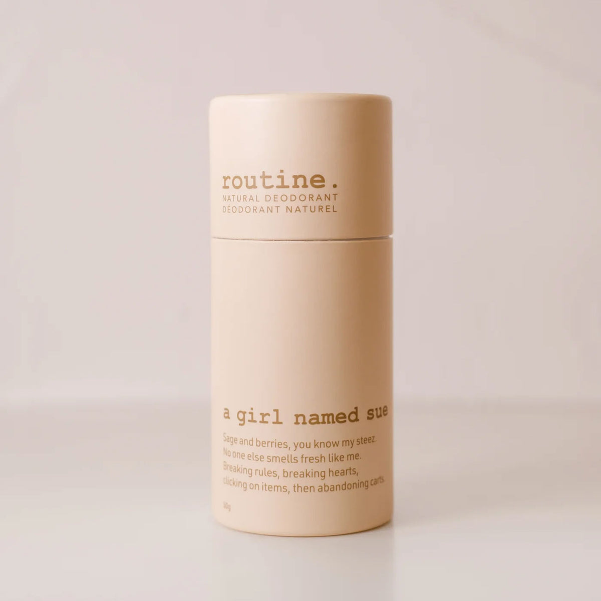 routine A Girl Named Sue – Sweet Raspberry & Sage Natural Deodorant Stick