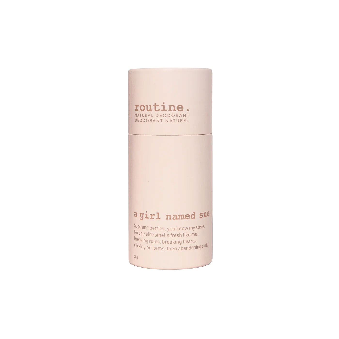 routine A Girl Named Sue – Sweet Raspberry & Sage Natural Deodorant Stick