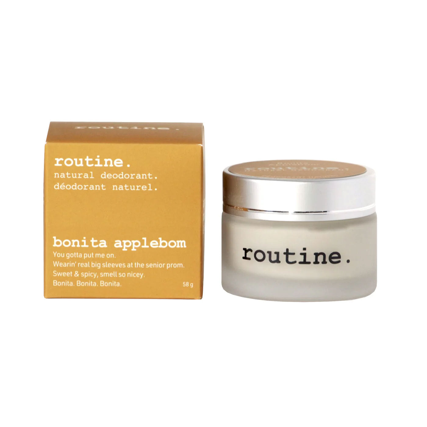 routine Bonita Applebom Natural Deodorant Cream in Jar —  Warm Scent, 58g