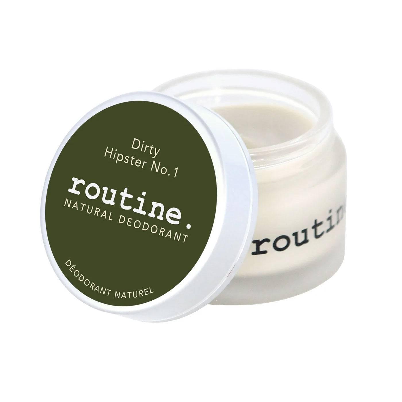 routine Dirty Hipster No.1 Natural Deodorant — Aluminum-Free Jar with Pure Patchouli Scent