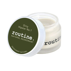 routine Dirty Hipster No.1 Natural Deodorant — Aluminum-Free Jar with Pure Patchouli Scent