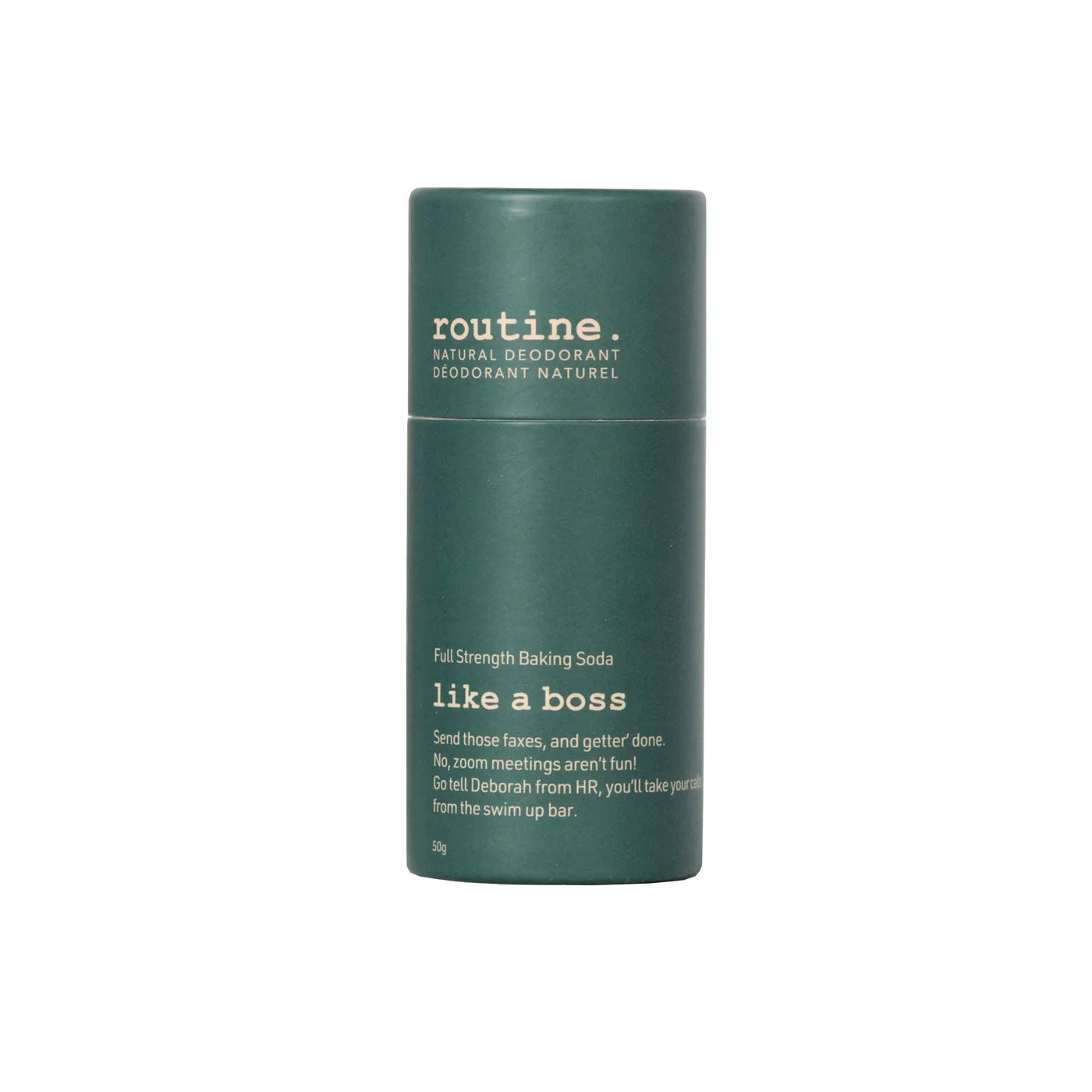 routine Like A Boss Deodorant Stick – Full-Strength Baking Soda Formula, Plastic-Free Tube
