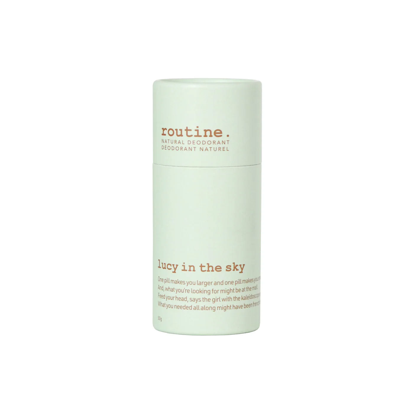 routine Lucy in the sky deodorant on a white background