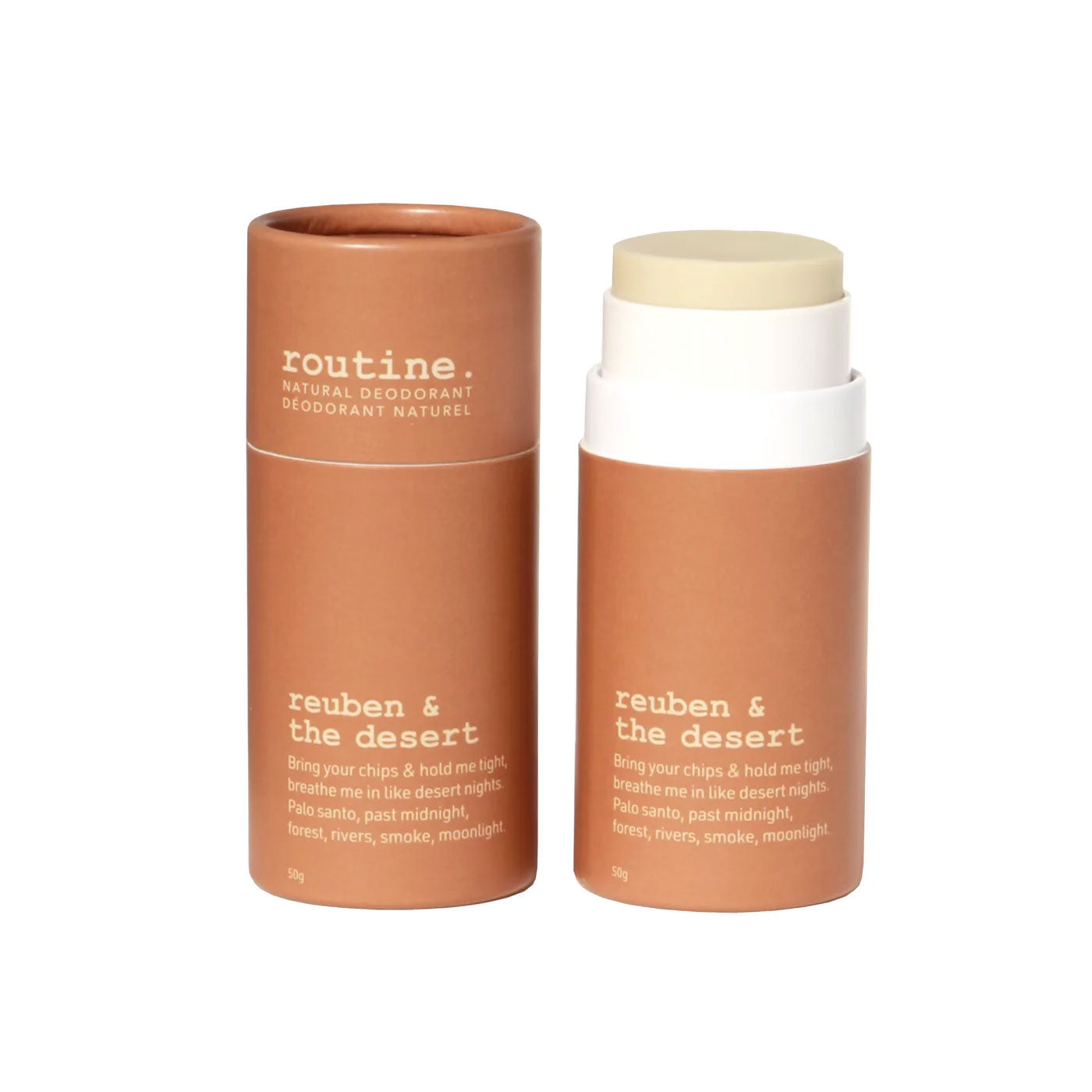 routine Reuben & the Desert – Warm Amber & Spiced Oud Natural Deodorant Stick, 50 g