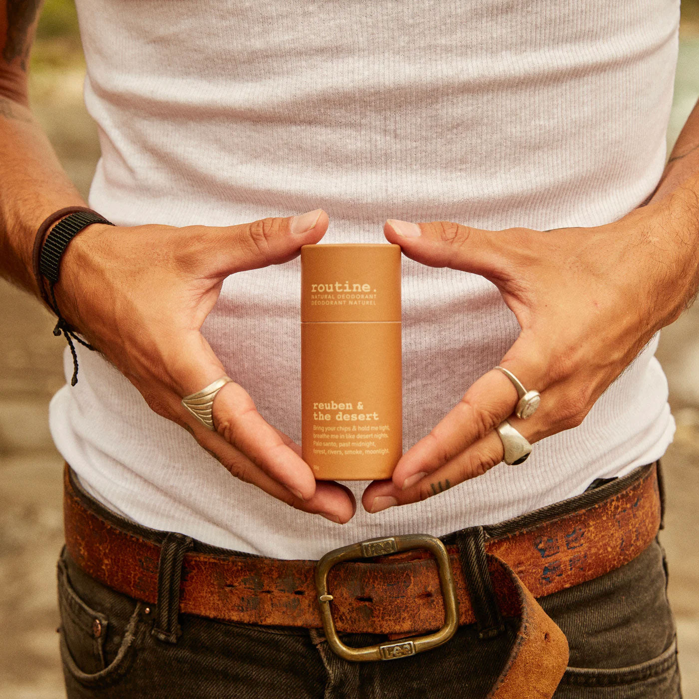 routine Reuben & the Desert – Warm Amber & Spiced Oud Natural Deodorant Stick, 50 g