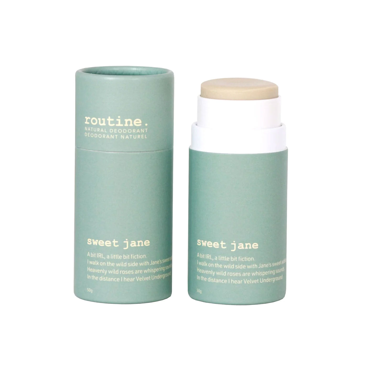 routine Sweet Jane – Wild Rose & Vanilla Natural Deodorant Stick, 50 g