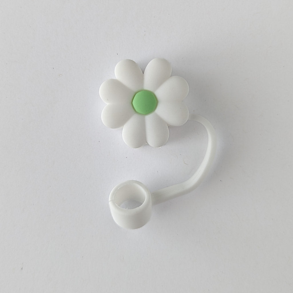 Cute Silicone Straw Toppers - Daisy Flower | Wide Straw