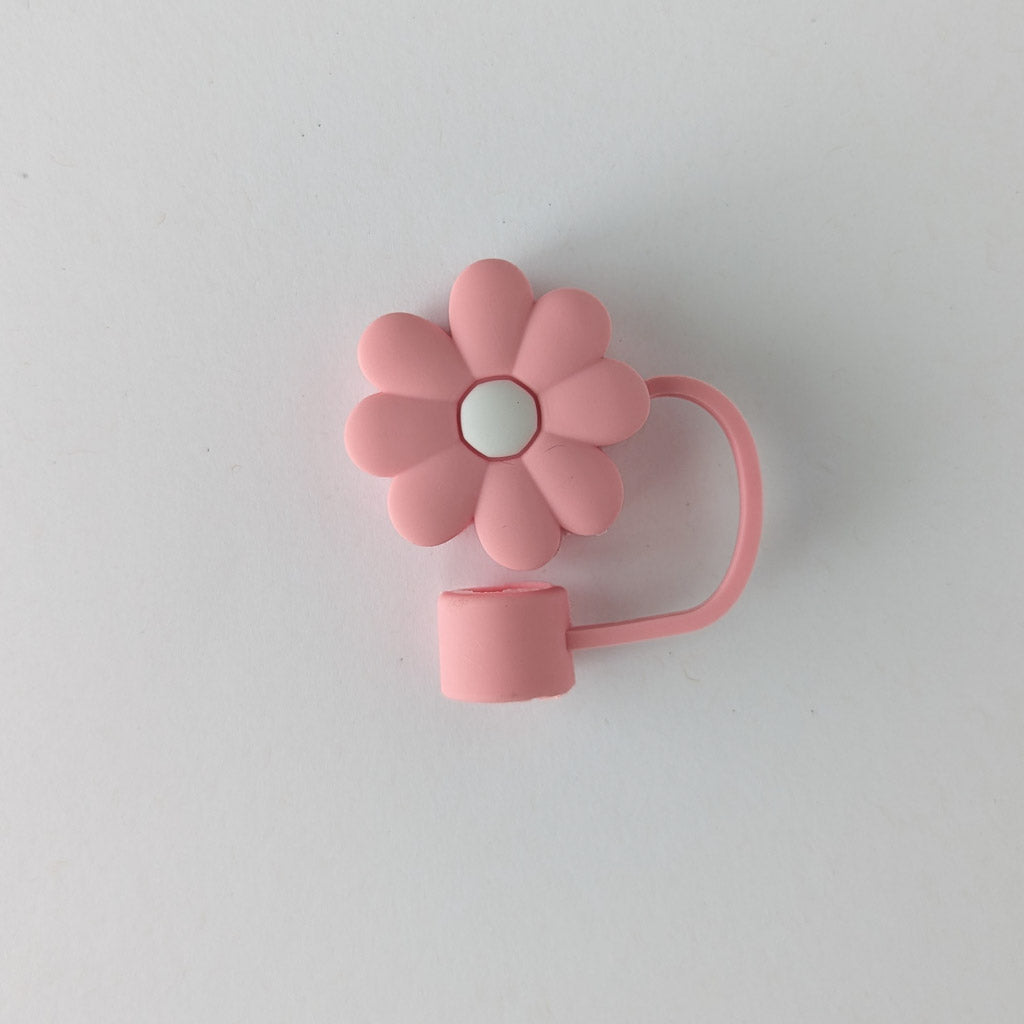 Cute Silicone Straw Toppers - Daisy Flower | Wide Straw