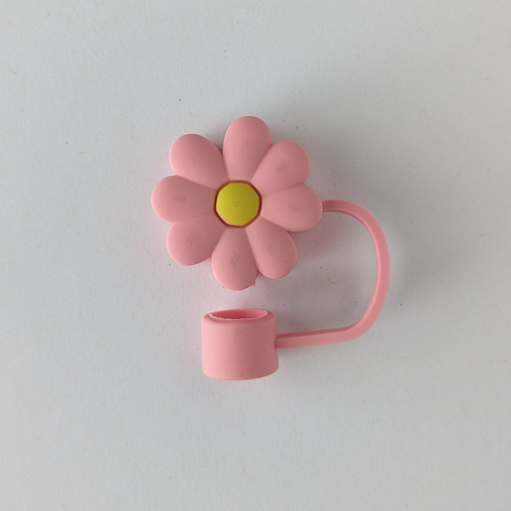 Cute Silicone Straw Toppers - Daisy Flower | Wide Straw