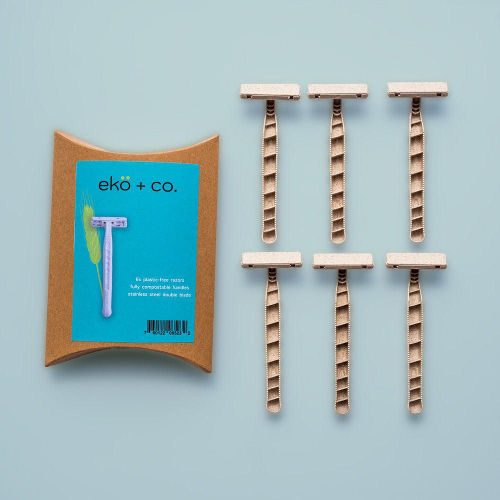 Biodegradable Razors Made from Wheat Straw - Set of 6 – EcoFreax