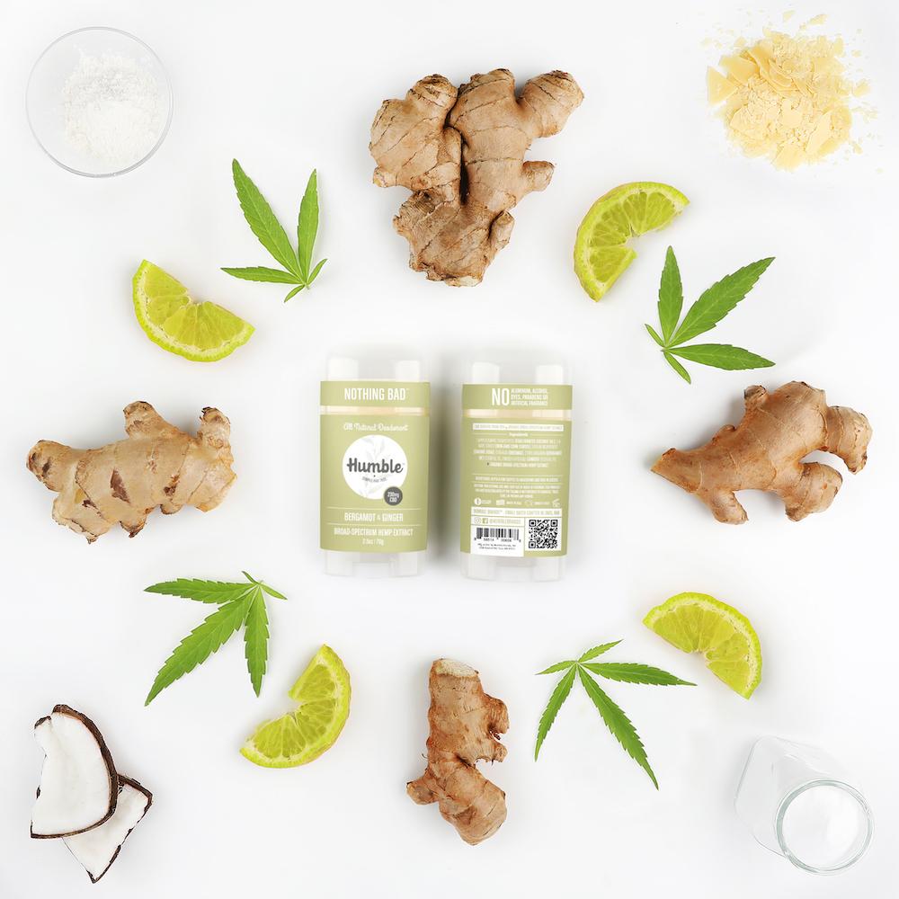 All Natural CBD Deodorant - Bergamot & Ginger with Hemp Extract