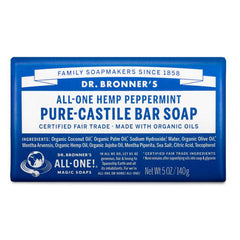 pure organic castile solid soap bar - peppermint | Dr. Bronner's