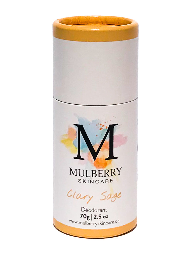 all natural deodorant - clary sage | mulberry skincare