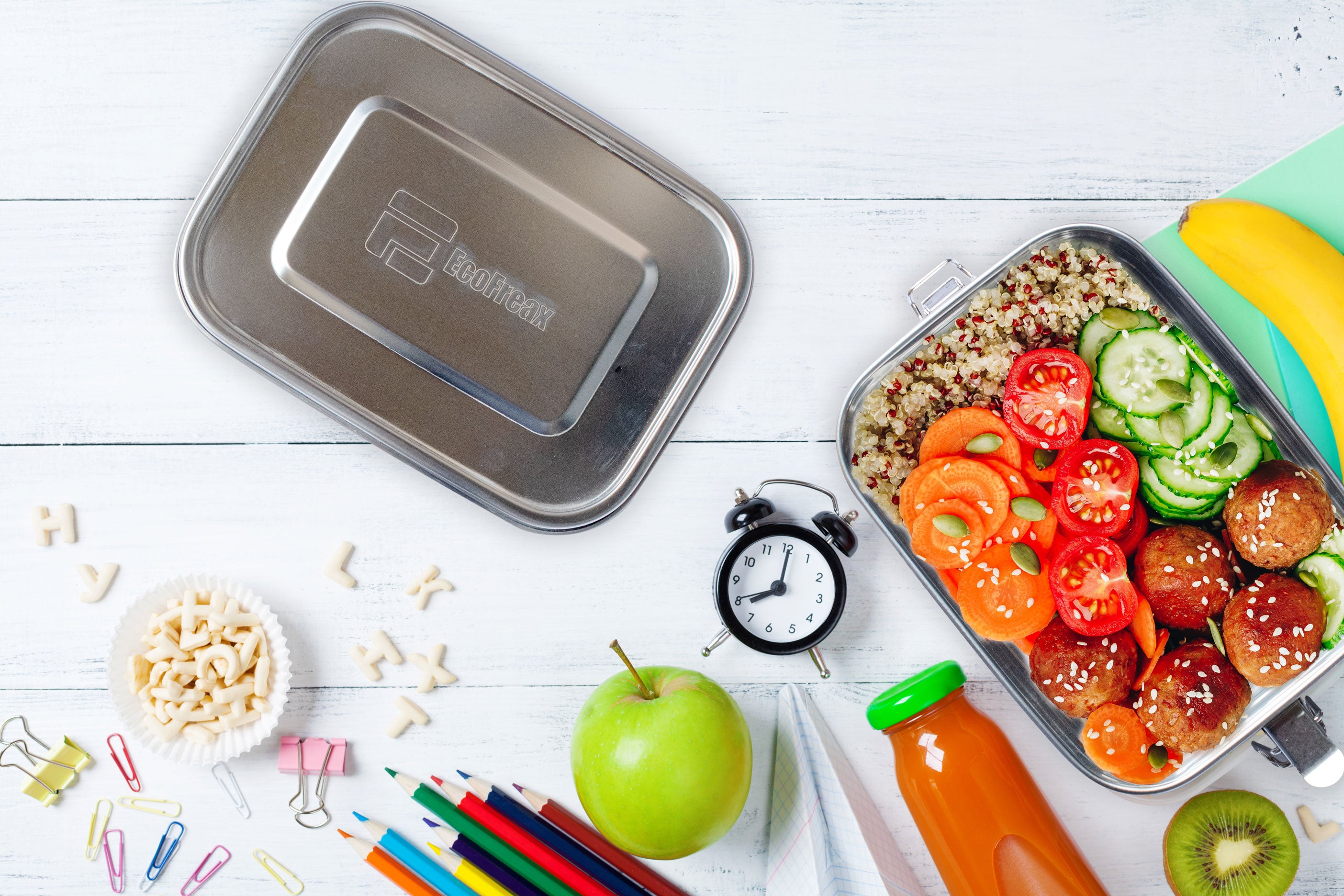 Stainless Steel Metal Lunch Box Food Container - EcoFreax | Think Bigger.