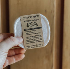 hemp+bamboo organic reusable facial rounds | cheeks ahoy