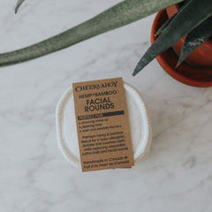 hemp+bamboo organic reusable facial rounds | cheeks ahoy