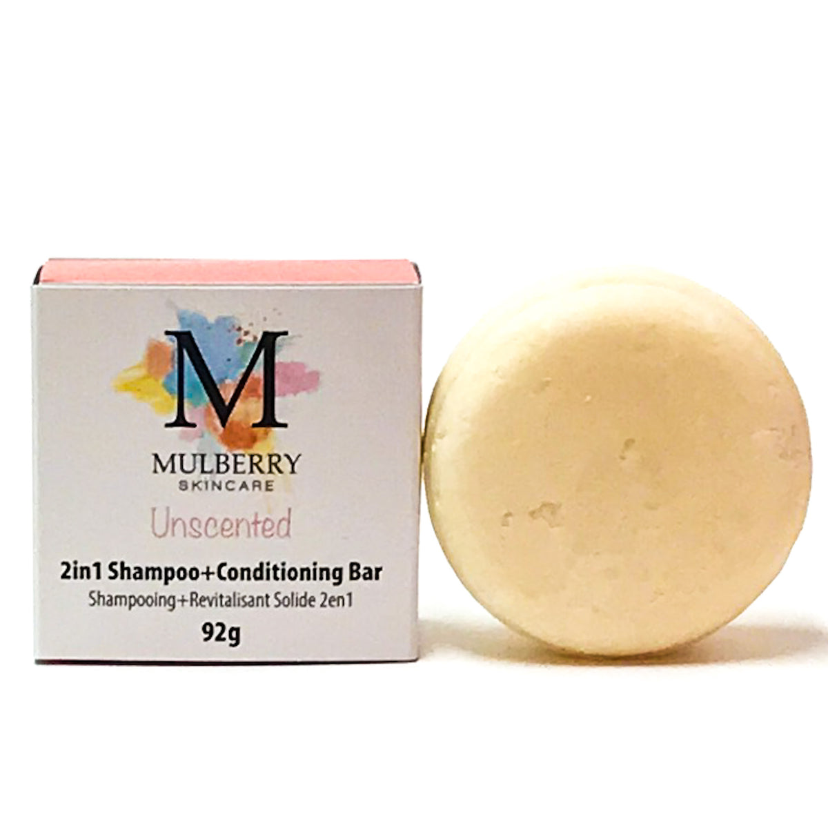 2-in-1 solid shampoo + conditioner bar - unscented