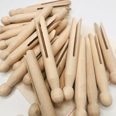 natural wood laundry drying pegs clothespins