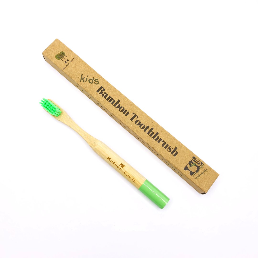 colourful bamboo toothbrushes for kids