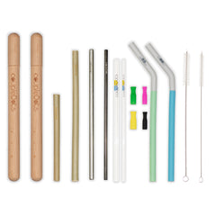 coupleDots Reusable Straw Starter Pack (Mixed Set) - EcoFreax | Think Bigger.