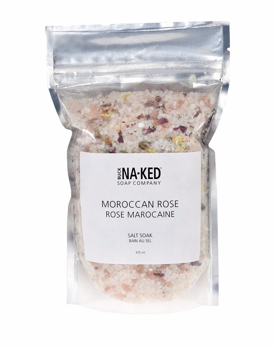 Buck Naked | moroccan rose bath salt soak - EcoFreax | Think Bigger.