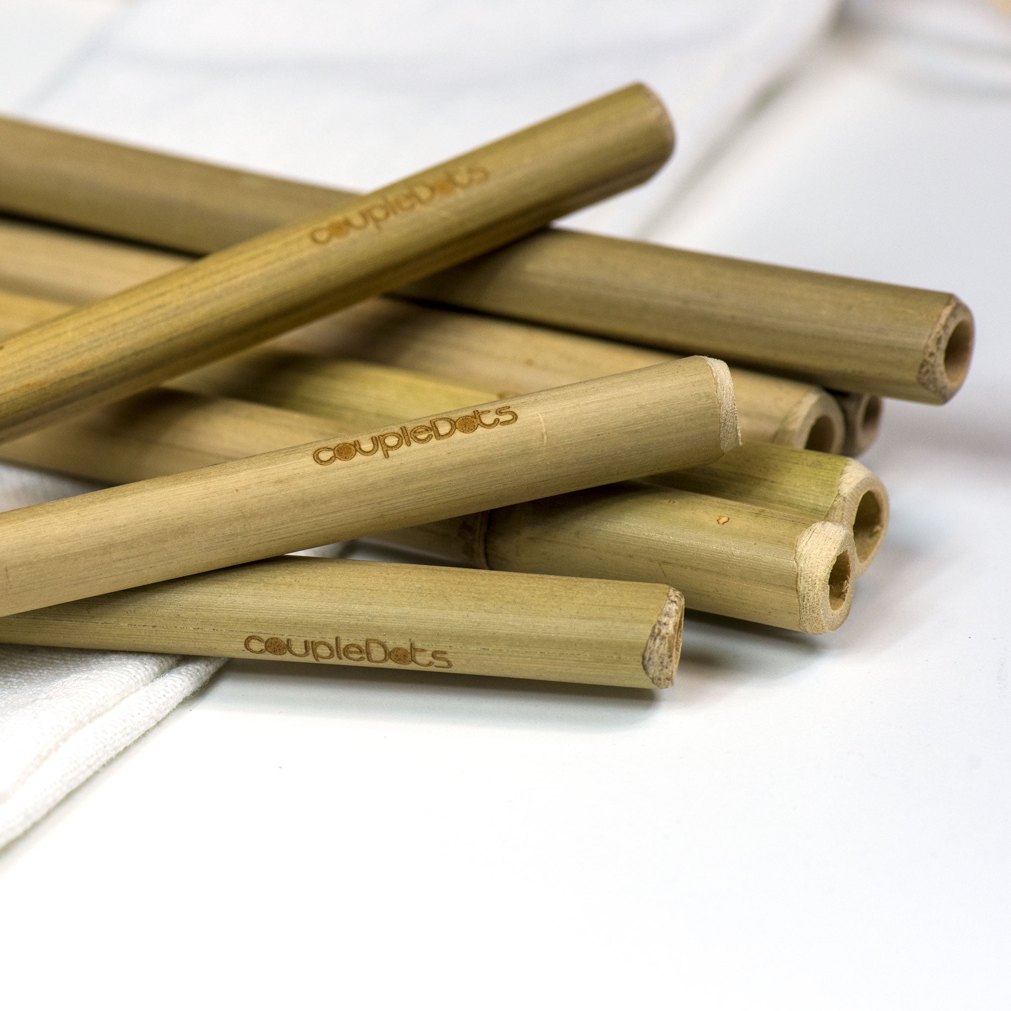 coupleDots Biodegradable Bamboo Drinking Straws - EcoFreax | Think Bigger.