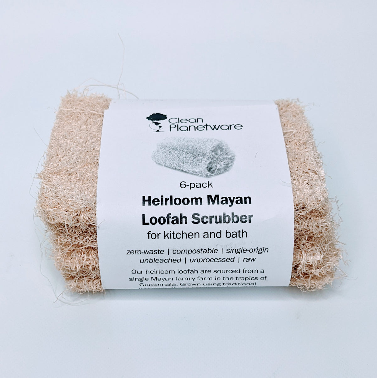 Heirloom Mayan Loofah Scrubbers (6-pack)