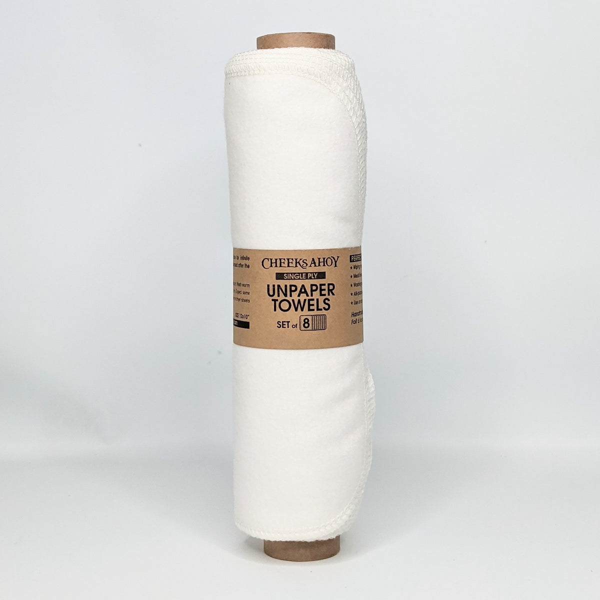 pre-rolled cotton flannel reusable kitchen cloth - unpaper towels single-ply