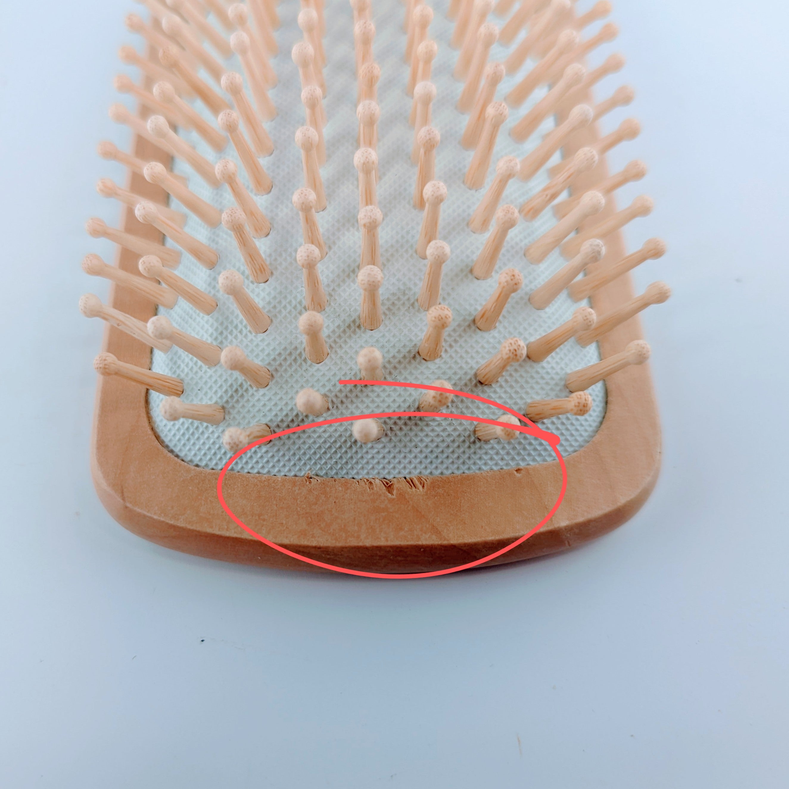 bamboo hair brush (defective)