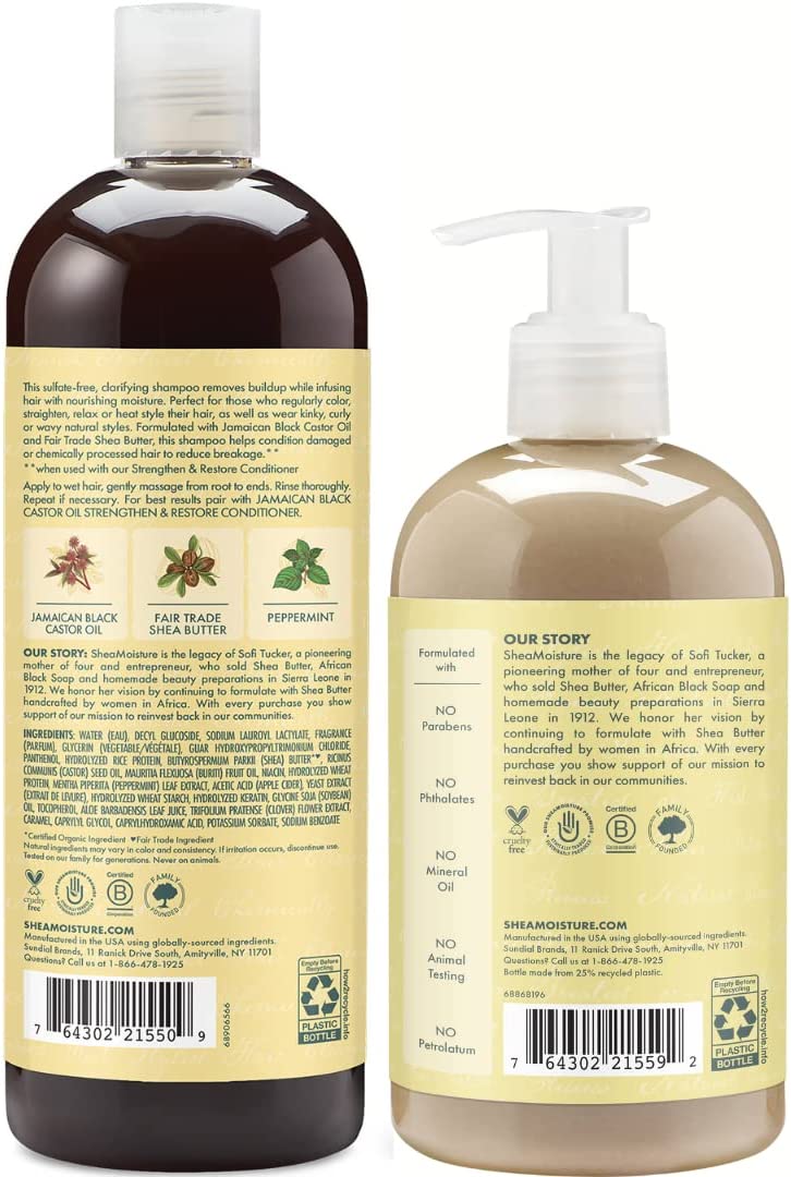 Shea Moisture - Jamaican Black Castor Oil Shampoo & Conditioner Set