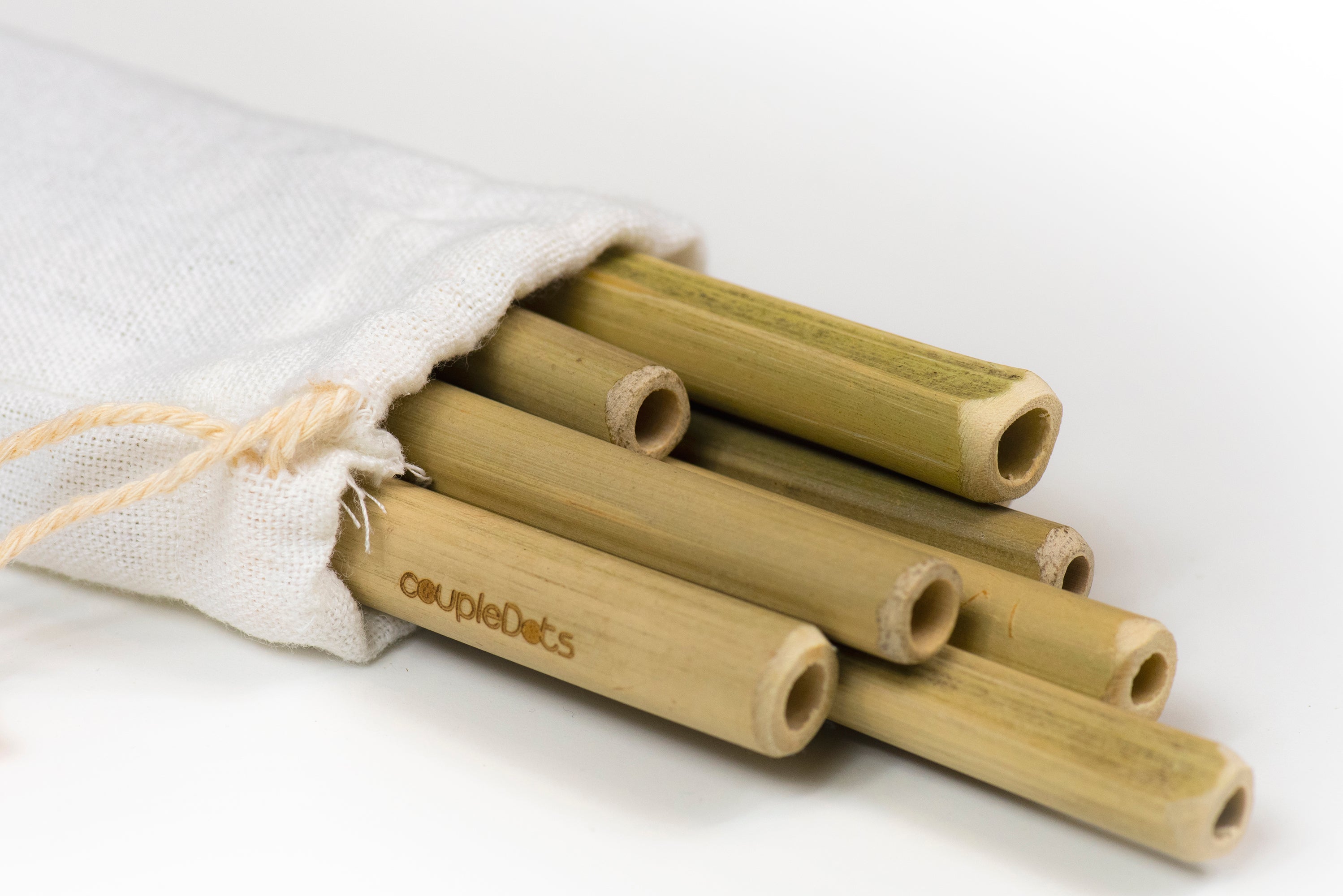 coupleDots Biodegradable Bamboo Drinking Straws - EcoFreax | Think Bigger.