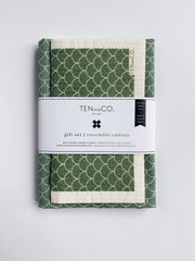 swedish sponge cloth and tea towel scallop gift set