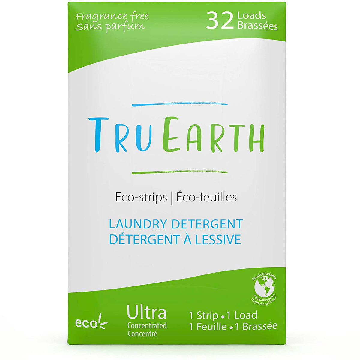 Tru Earth Eco-strips Laundry Detergent (Fragrance-free) - 32 Loads