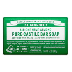 pure organic castile solid soap bar -almond | Dr. Bronner's