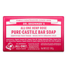 pure organic castile solid soap bar - rose | Dr. Bronner's