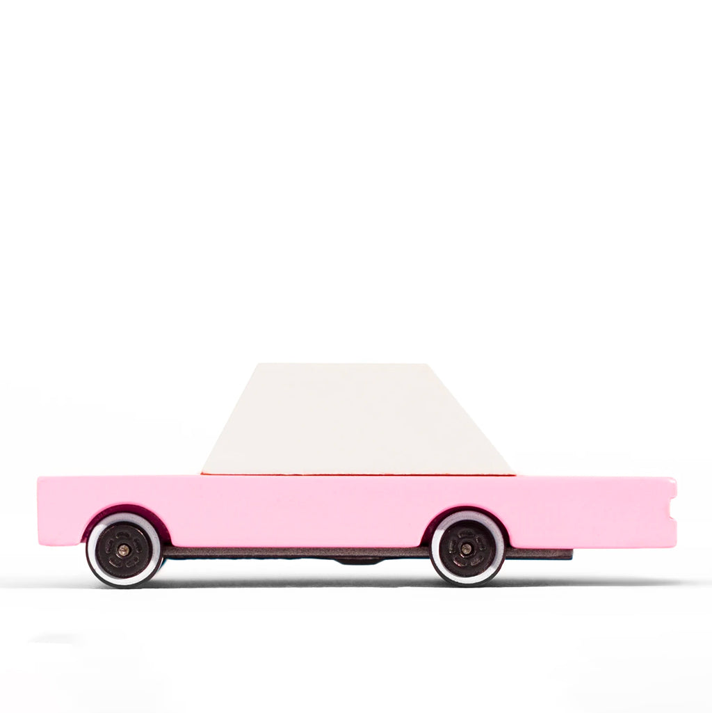 candylab pink sedan - wooden toy car