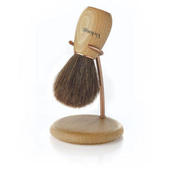 Vie-Long Wave Set Brown Horse Hair Shaving Brush with Stand