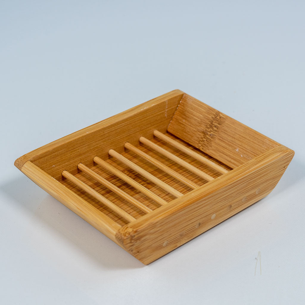 dual layer bamboo soap dish